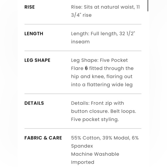 NWT - Five Pocket Flare Pants in Plaid Bi-Stretch - Picture 6 of 6